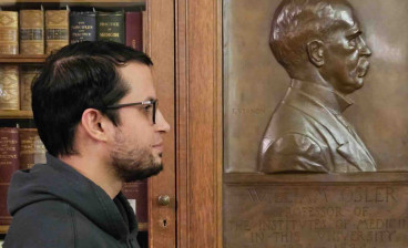 Nadeem Toodayan on his first visit to the Osler Library of the History of Medicine at McGill University