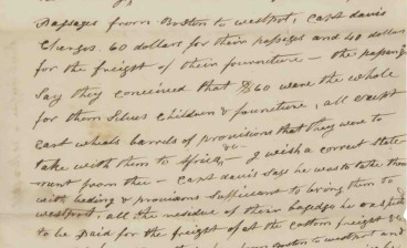 Paul Cuffe, signed autograph letter, sold for $96,000
