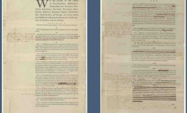 The constitution draft on display