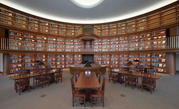 The research library at Lucas Museum of Narrative Art