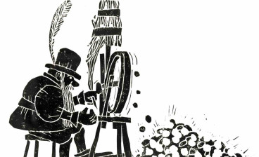 Eric Carle, illustration for Rumpelstiltskin by Paul W. Bell and Pauline M. Rojas and Ralph F. Robinett