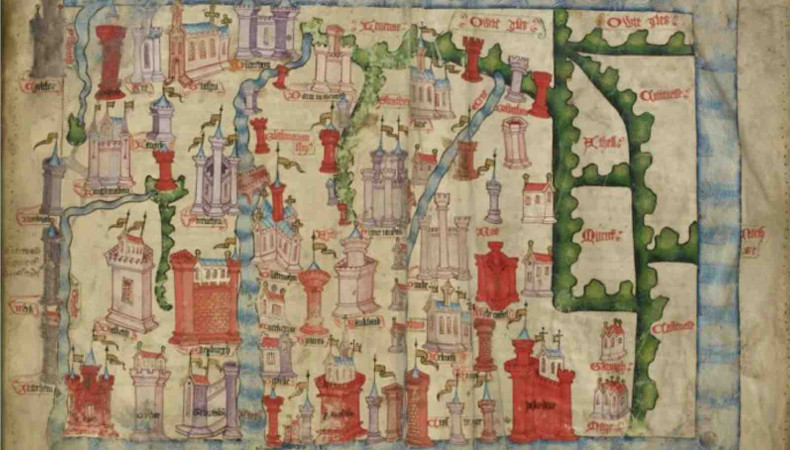 Map of Scotland from Chronicle of the History of Britain by John Hardyng, England, 1457