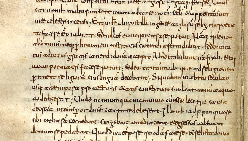 The rediscovered 9th century manuscript of Caedmon’s Hymn