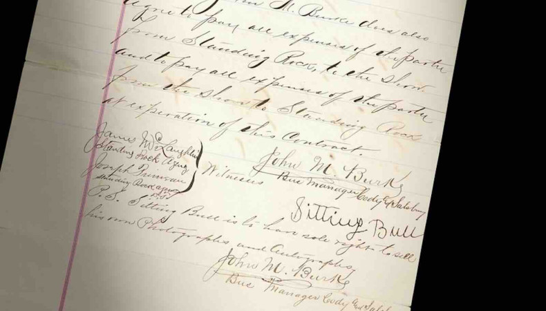 Detail from the Sitting Bull contract
