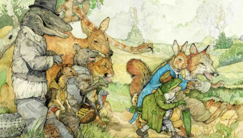 Jerry Pinkney, illustration for More Tales of Uncle Remus: Further Adventures of Brer Rabbit, His Friends, Enemies, and Others by Julius Lester (Dial Books)