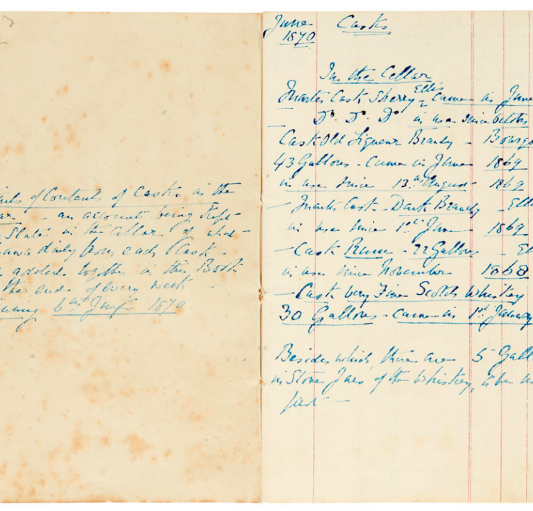 Dickens cellar casks notebook