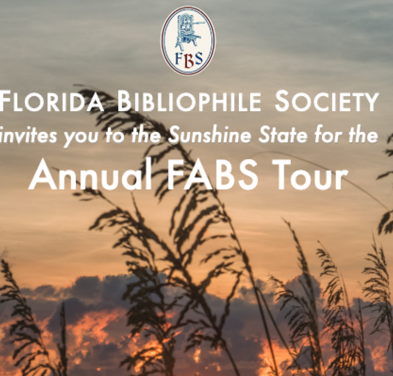Florida Bibliophile Society promo 