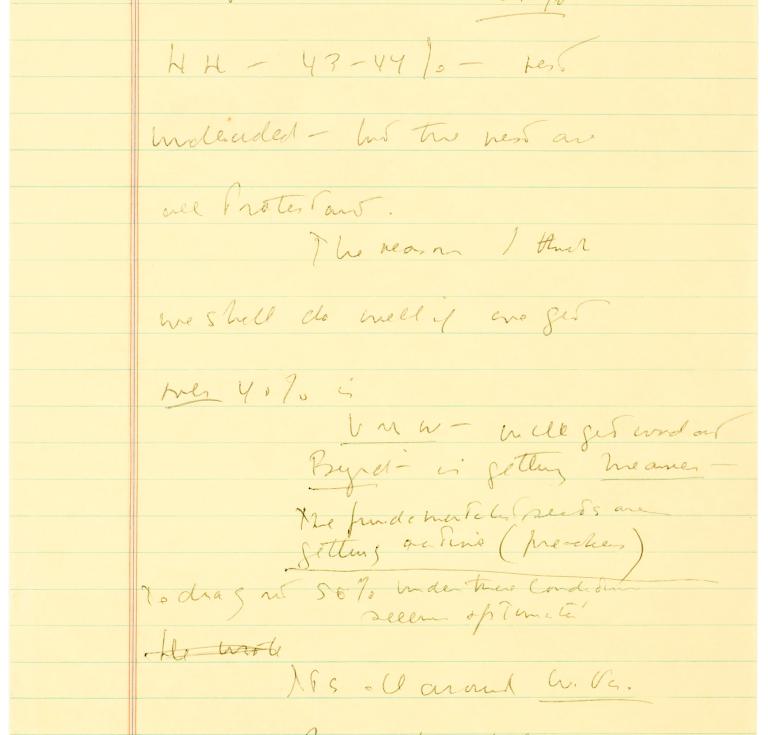 John F. Kennedy's uncensored campaign notes