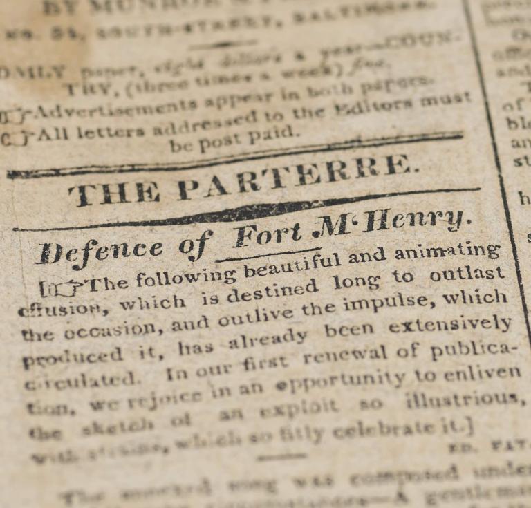 The Star-Spangled Banner first newspaper edition