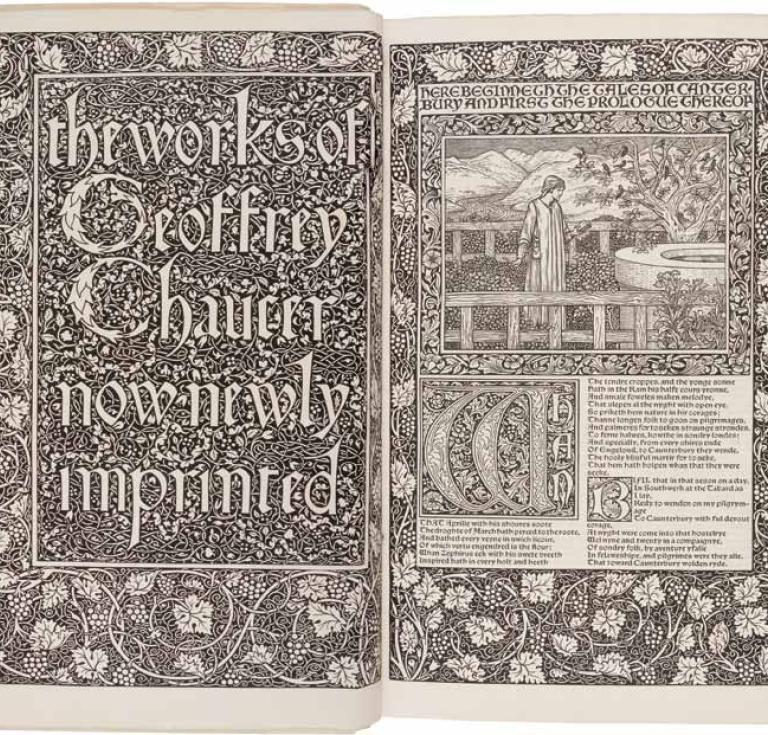 The Kelmscott Press edition of The Works of Geoffrey Chaucer (1896).