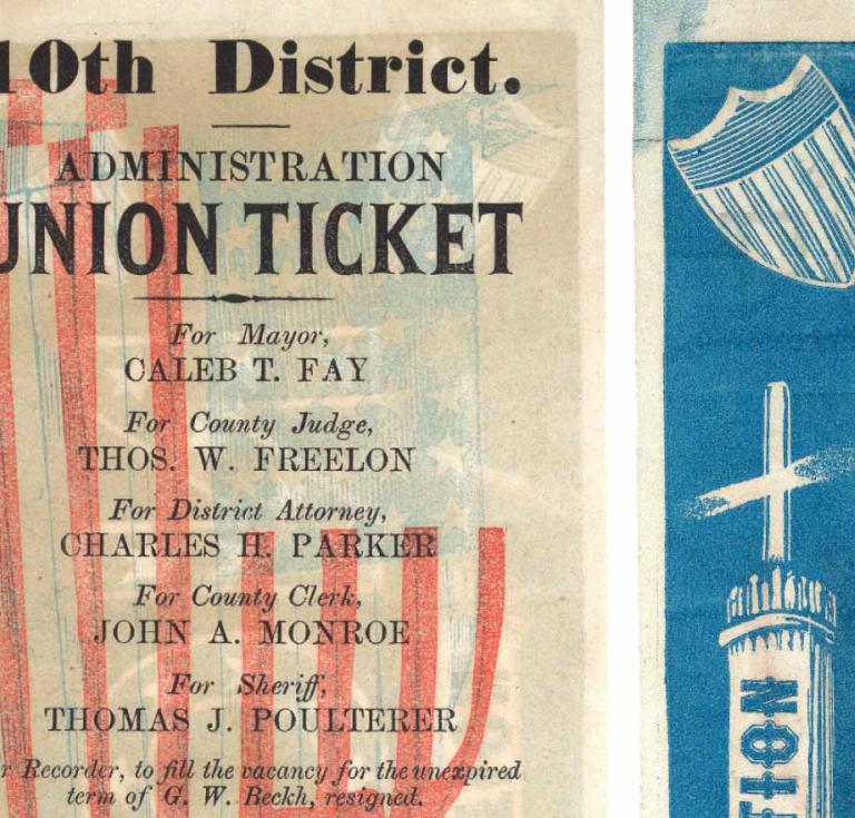 Administration Union Ticket, Sacramento, California, 1851. 