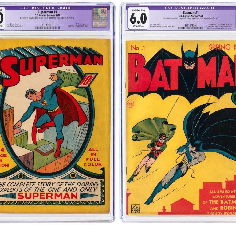 Superman & Batman vintage comics