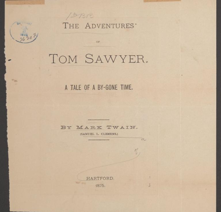 Tom Sawyer title page