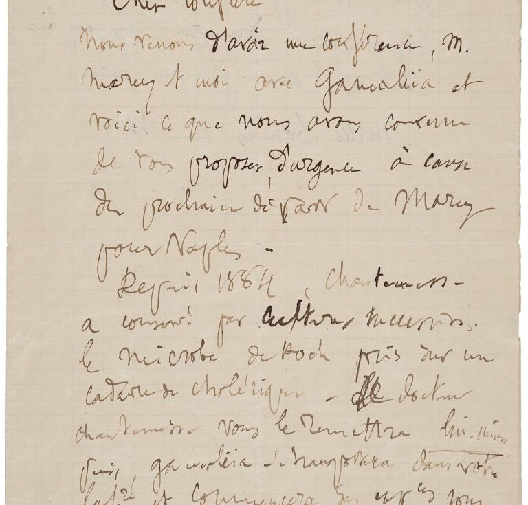 Louis Pasteur letter 1888