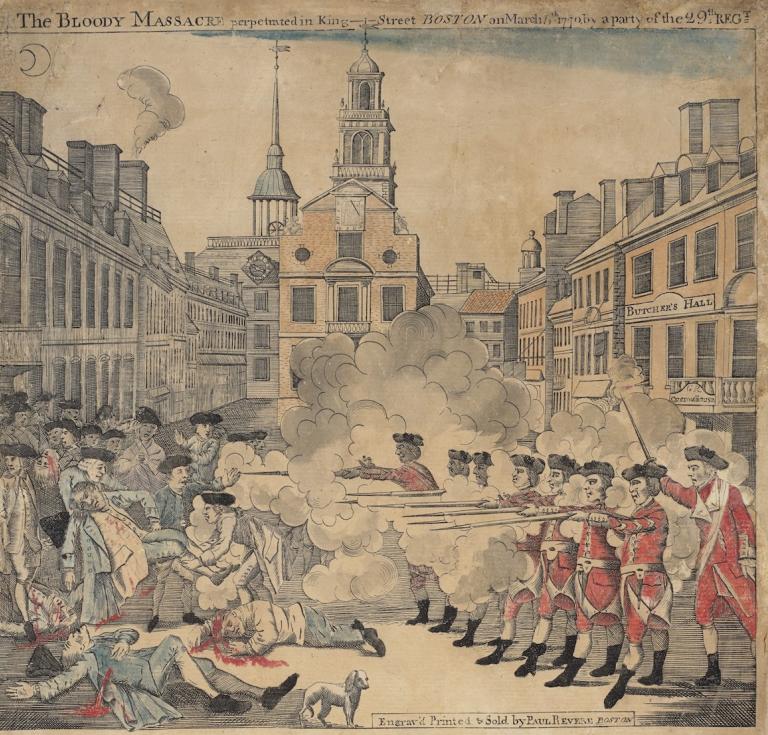 Paul Revere's "The Bloody Massacre" print 