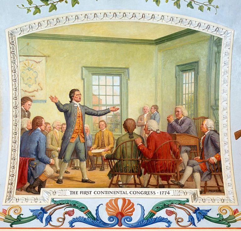 Mural in oil on canvas depicting the First Continental Congress (1774) by Allyn Cox