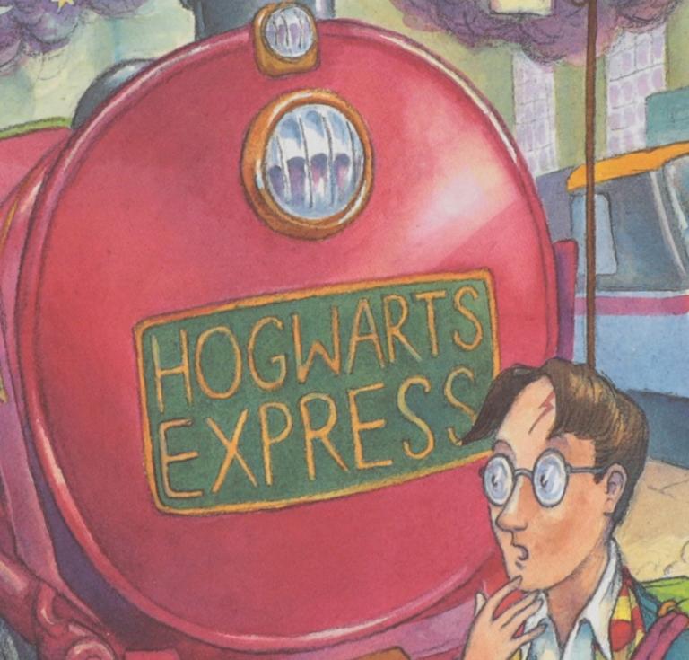 Cover detail, first edition of Harry Potter and the Philosopher’s Stone