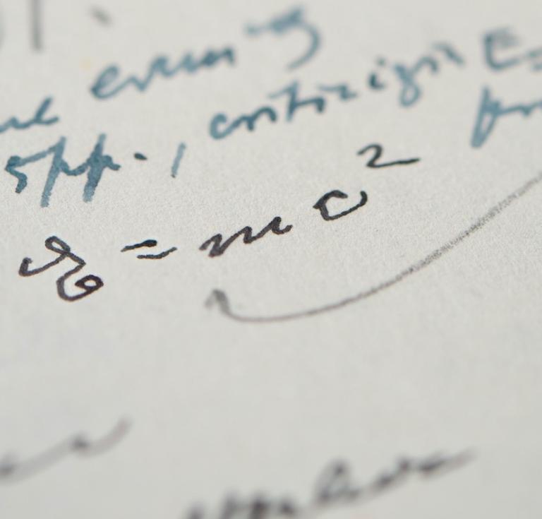 Einstein E=Mc letter detail