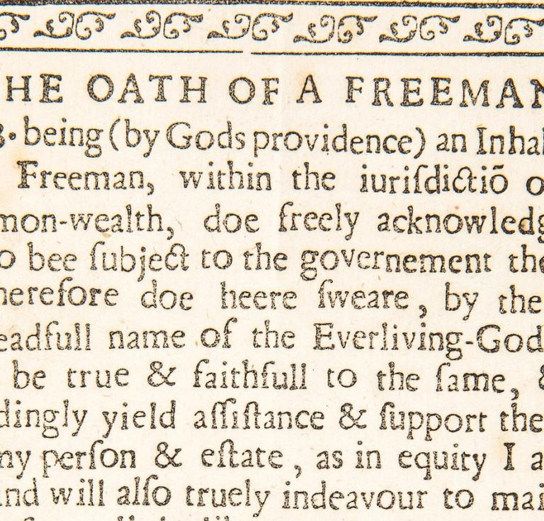 The Oath of a Freeman detail