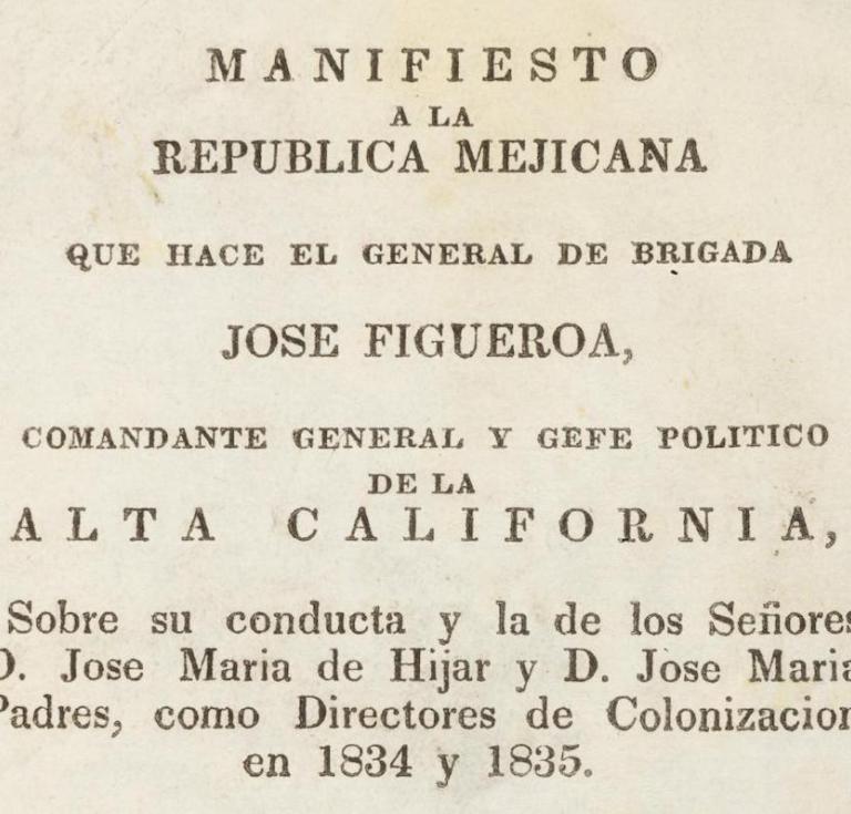 Manifiesto a la Republica Mejicana