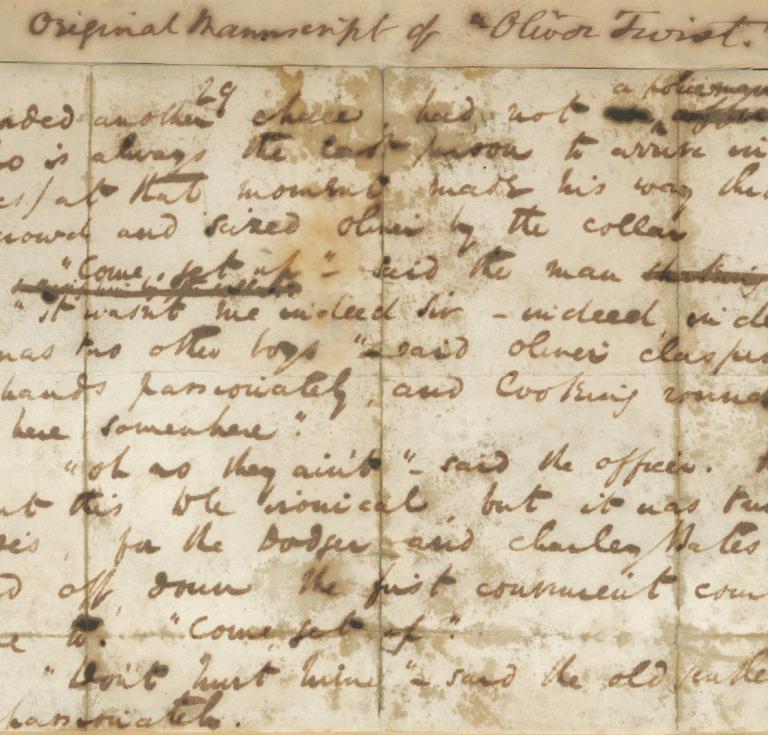 Oliver Twist manuscript