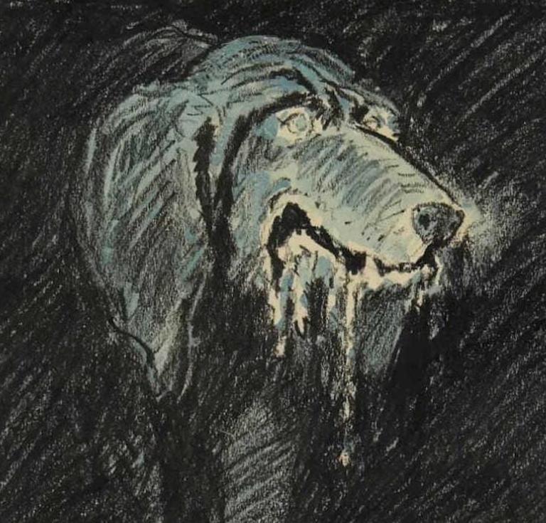 Frederic Dorr Steele, ‘The Slavering Hound,’ illustration