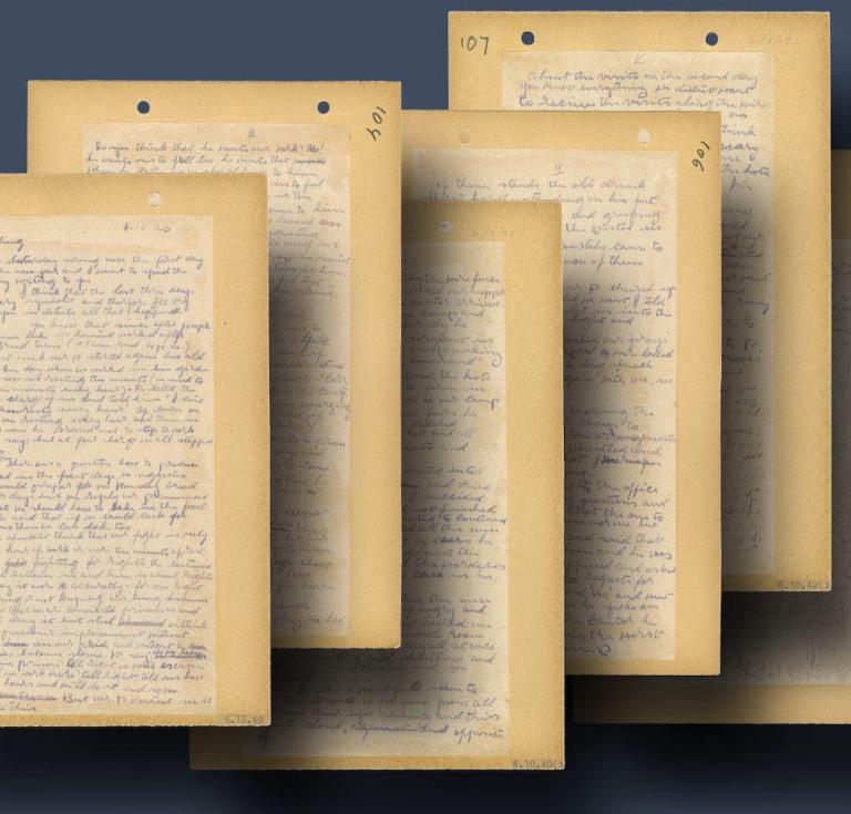 13 letters handwritten by Moshe Dayan