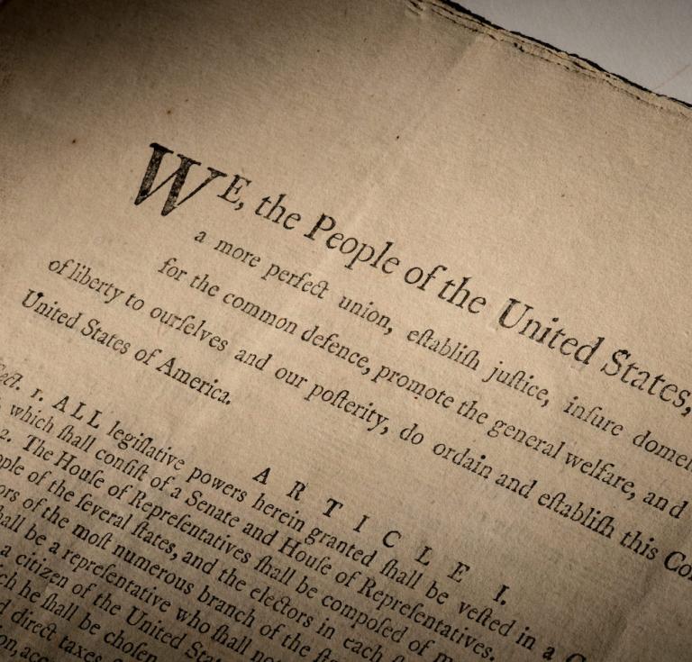 First Printing of the U.S. Constitution