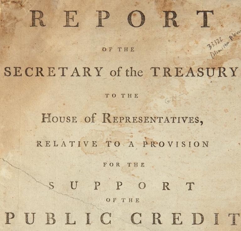 Report of the Secretary of the Treasury to the House of Representatives...1790