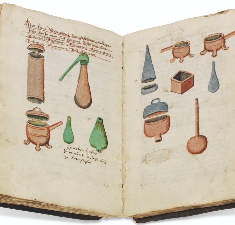 German alchemist's notebook