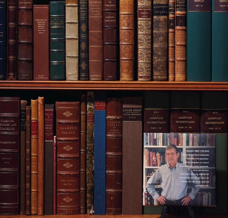 Bill Reese shelf of books