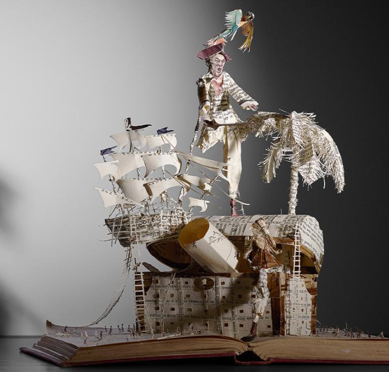 Anonymous book sculpture, Treasure Island