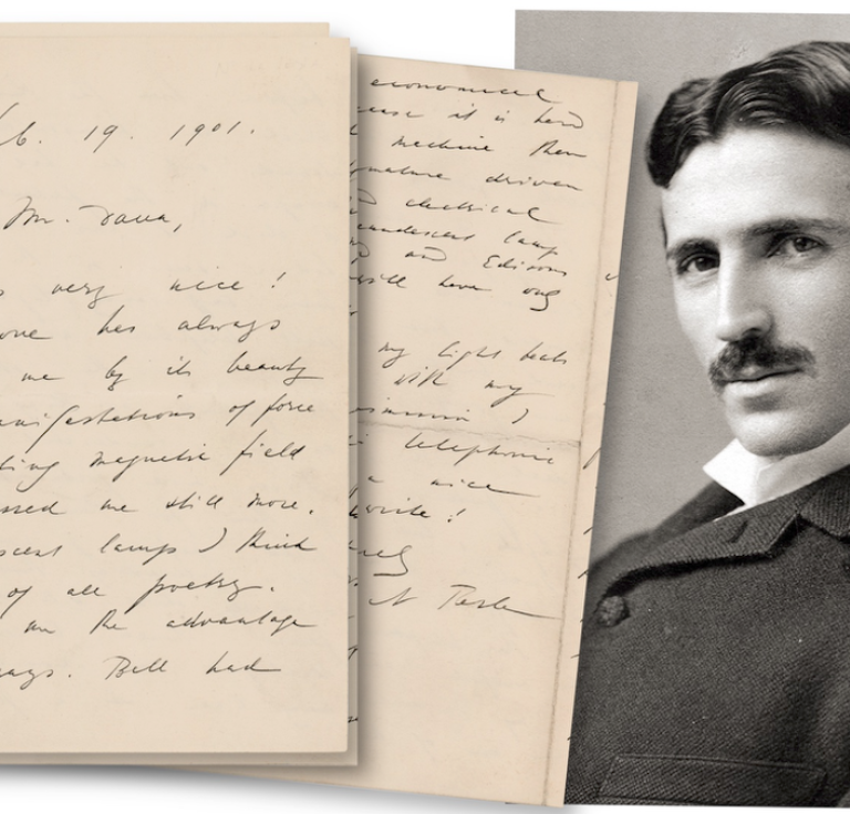 Letter by Nikola Tesla