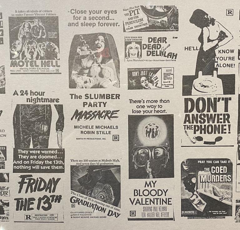 Vintage movie advertisements at NYC’s Press Room
