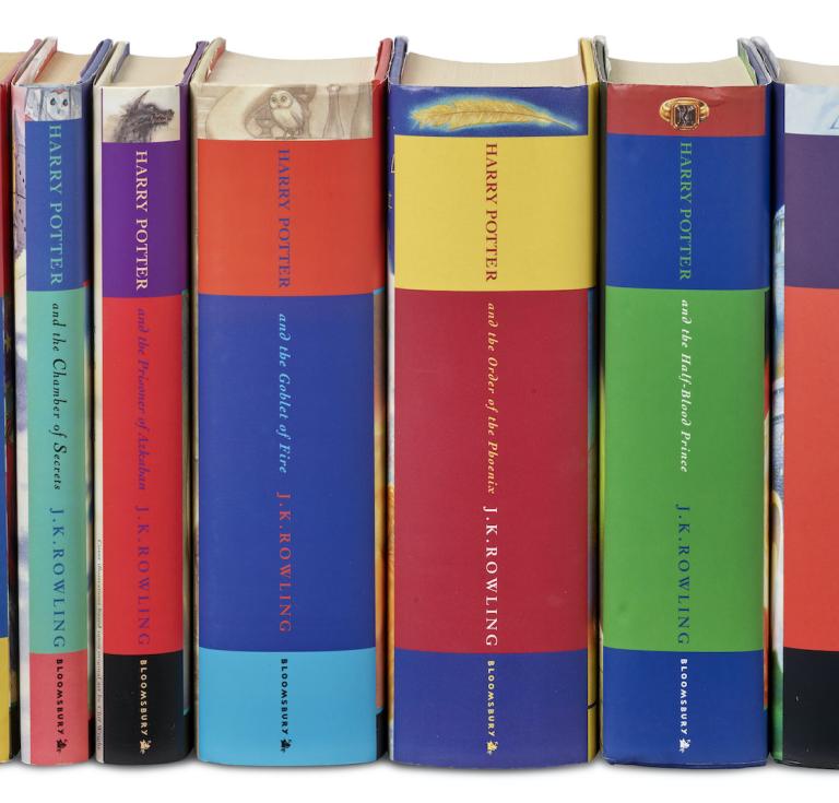 A complete set of Harry Potter first editions