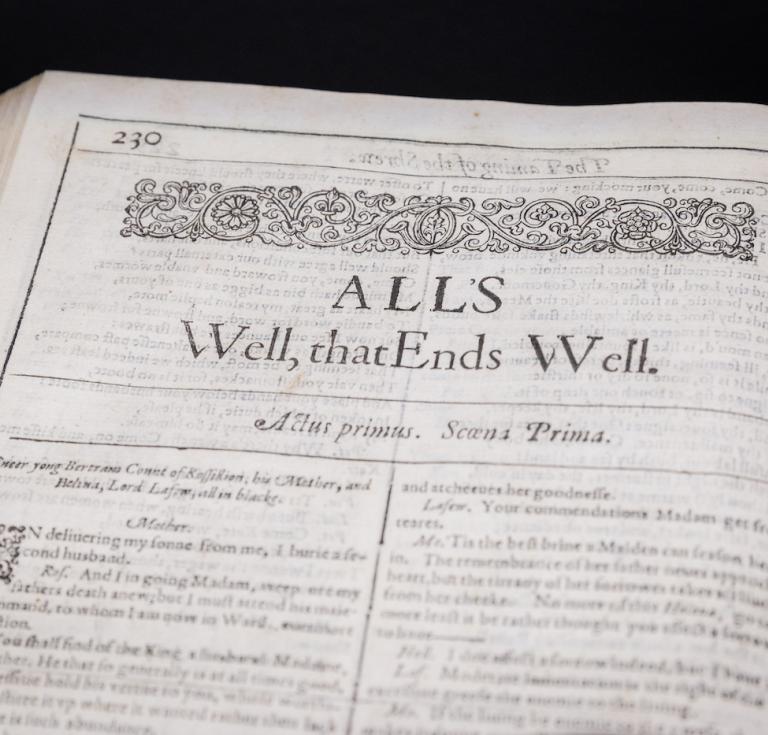 First Folio All's Well