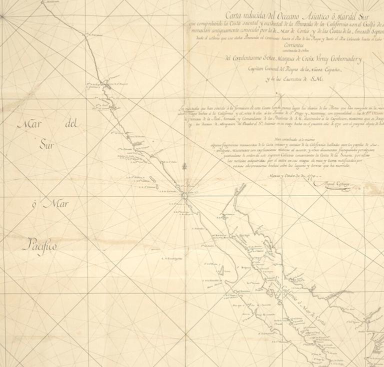 18th century map of California 