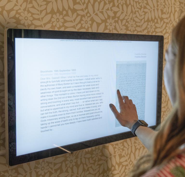 Interactive letters at Elizabeth Gaskell’s House