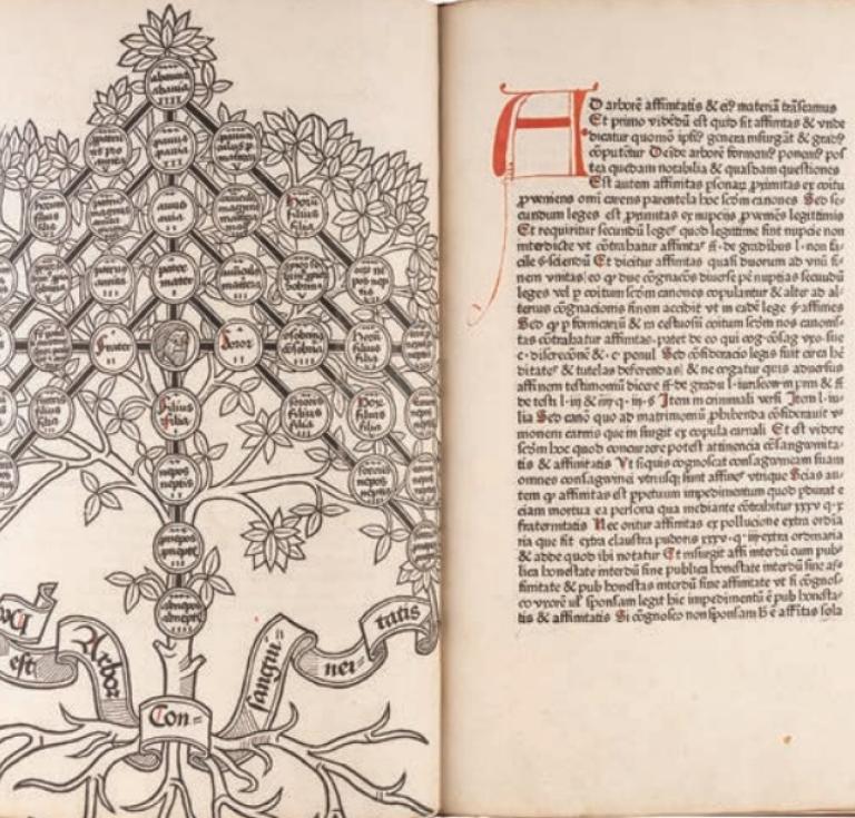 a rare c.1474–77 issue of Andrea’s Super Arboribus Consanguinitatis