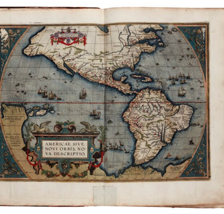 Ortelius 1587 map of North America