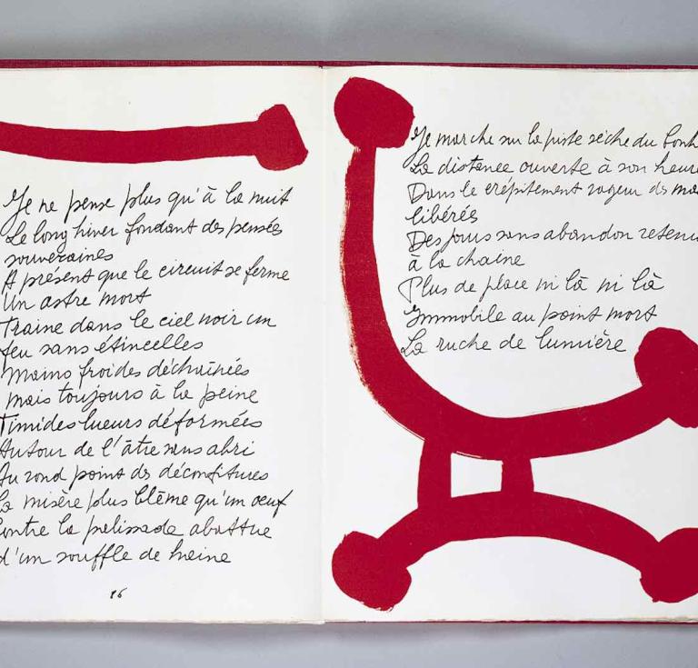 Le Chant des Morts (“The Song of the Dead”), 1948. Handwritten poems by Pierre Reverdy. Illustrations by Pablo Picasso.