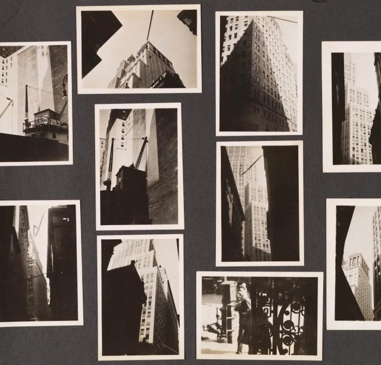Berenice Abbott, Album Page 1: Financial District, Broadway and Wall Street Vicinity, Manhattan, 1929