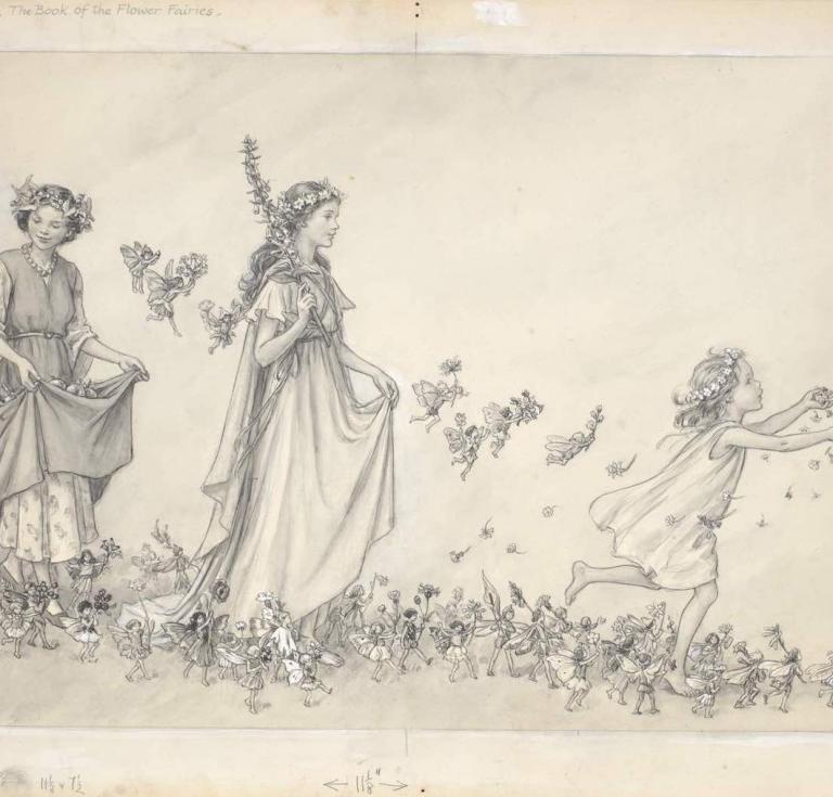 Endpaper from The Book of the Flower Fairies