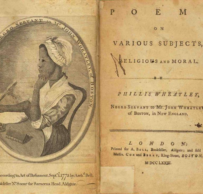 Phillis Wheatley’s 1773 Poems on Various Subjects, Religious and Moral