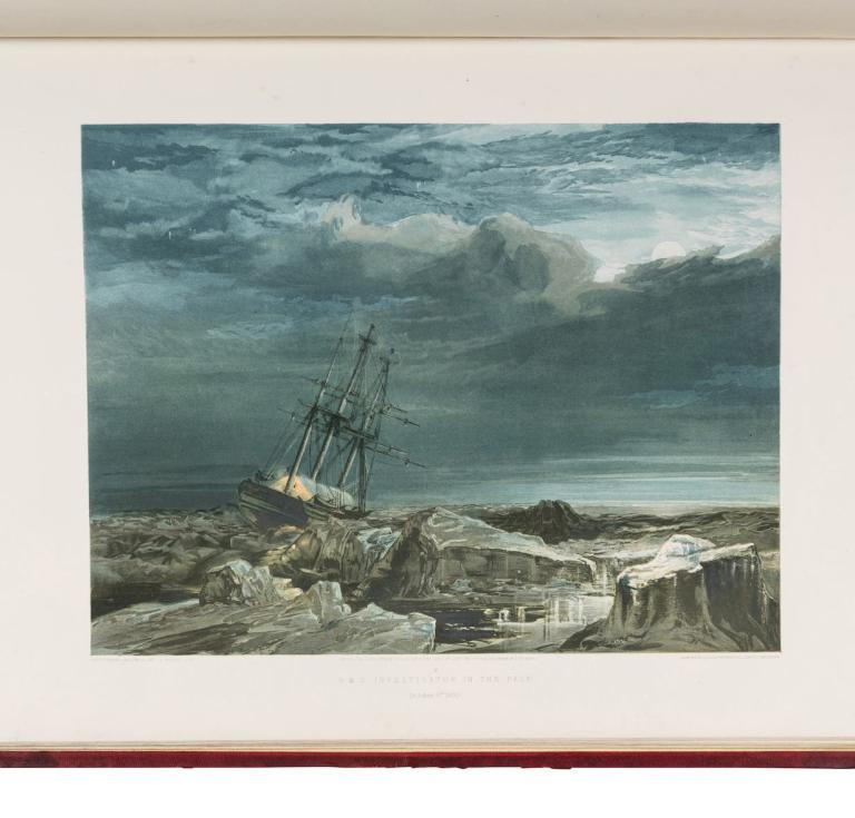 Samuel Gurney Cresswell. A Series of Eight Sketches in Colour… of the Voyage of H.M.S. Investigator. L, 1854. The Rare Complete Set Of Views Of The Entrapment And Abandonment Of The H.M.S. Investigator In The Arctic Ice. First Edition.  Estimate: $15,000 - 25,000