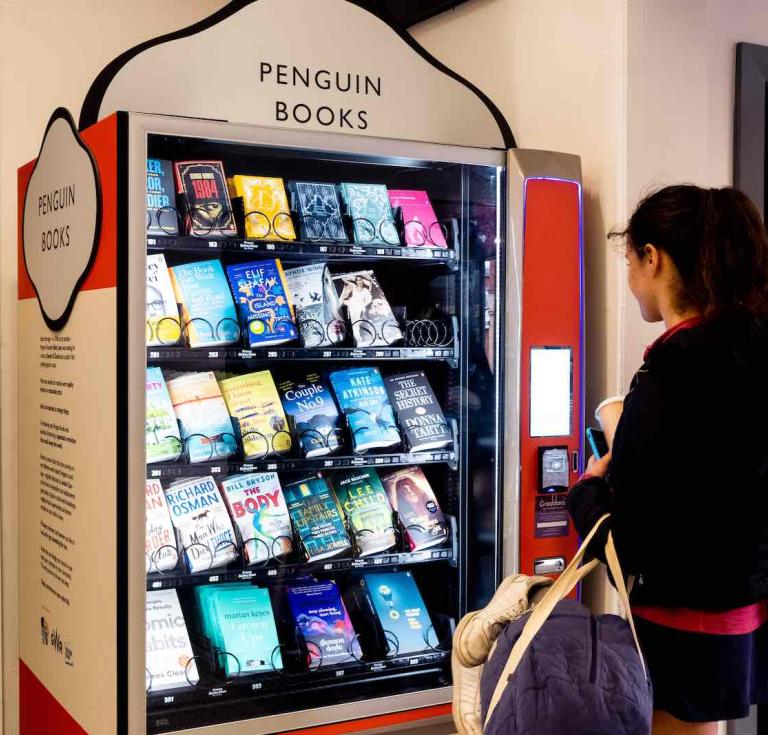 Penguin book vending machine