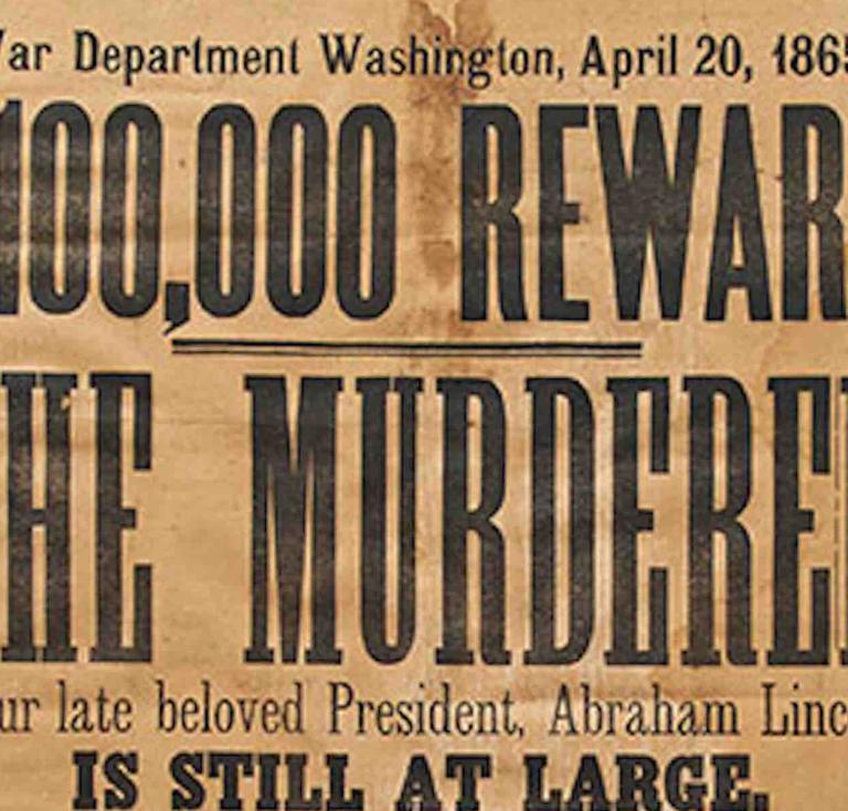 John Wilkes Booth Reward Poster