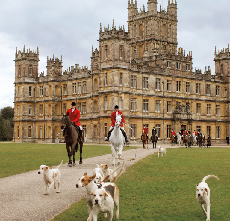 A foxhunting scene from Downton Abbey