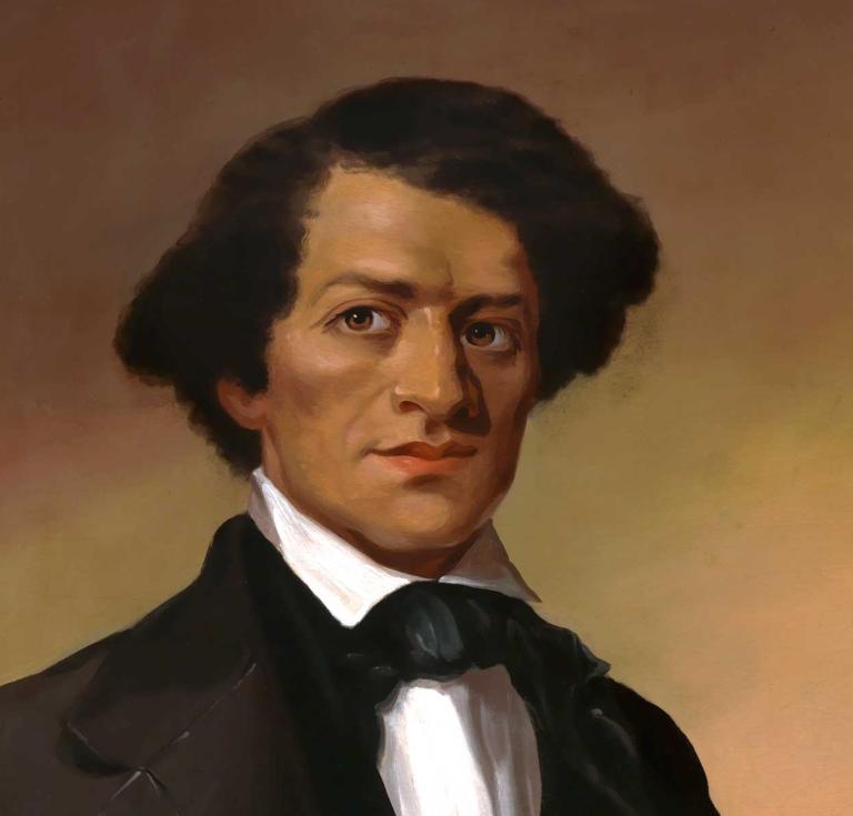 Portrait of Frederick Douglass by an unidentified artist. Oil on canvas, c. 1845