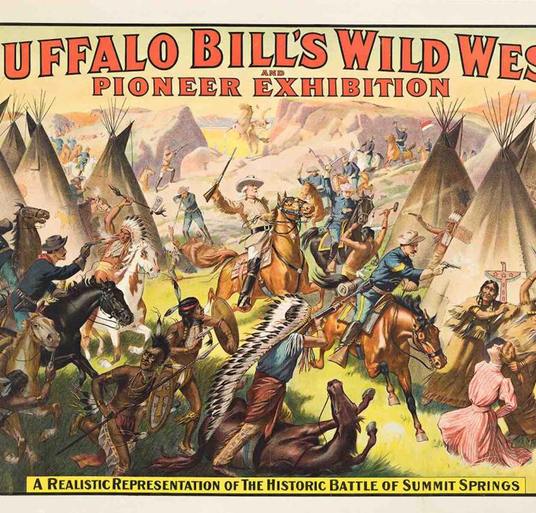 One of three scarce Buffalo Bill show posters